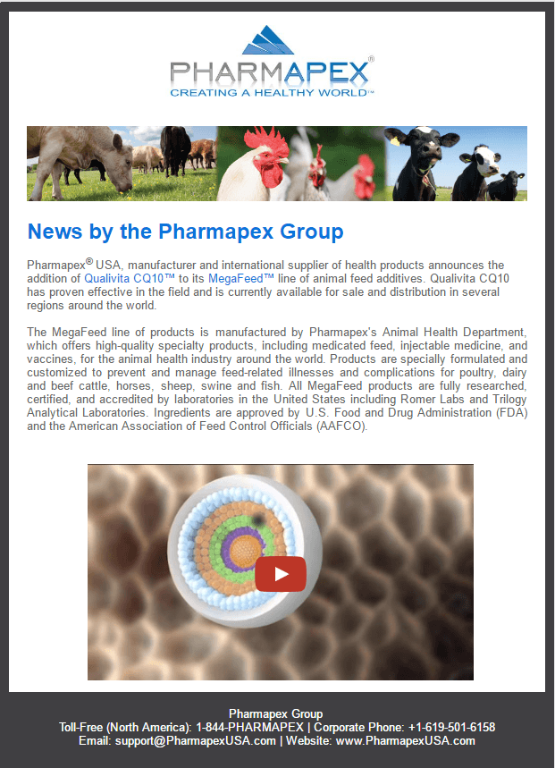Sample Newsletter by Pharmapex’s Animal Health Department